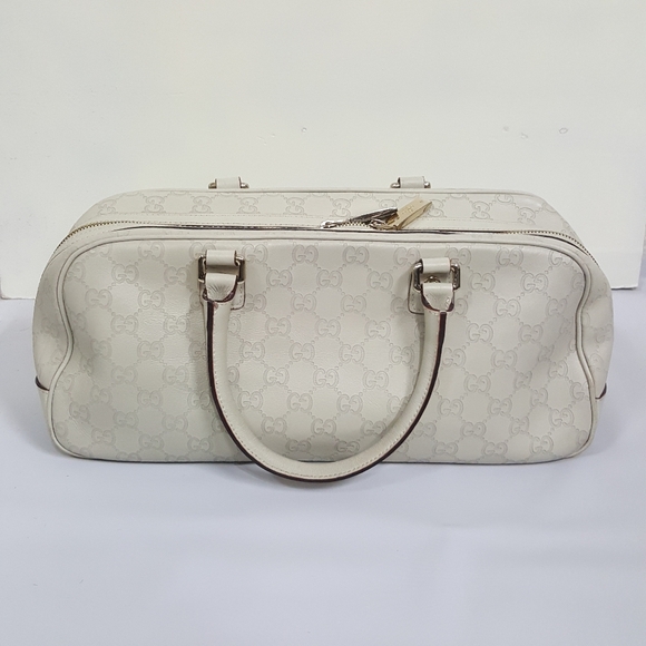Gucci Heart Lock Bag Ivory Boston Shoulder Purse - Picture 2 of 13